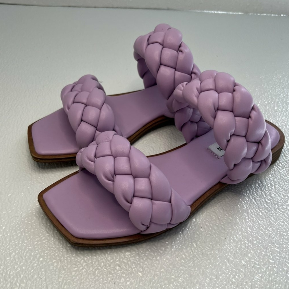 NWOT Steve Madden Braided Square Toe Sandal in Lilac Purple - Size 6
